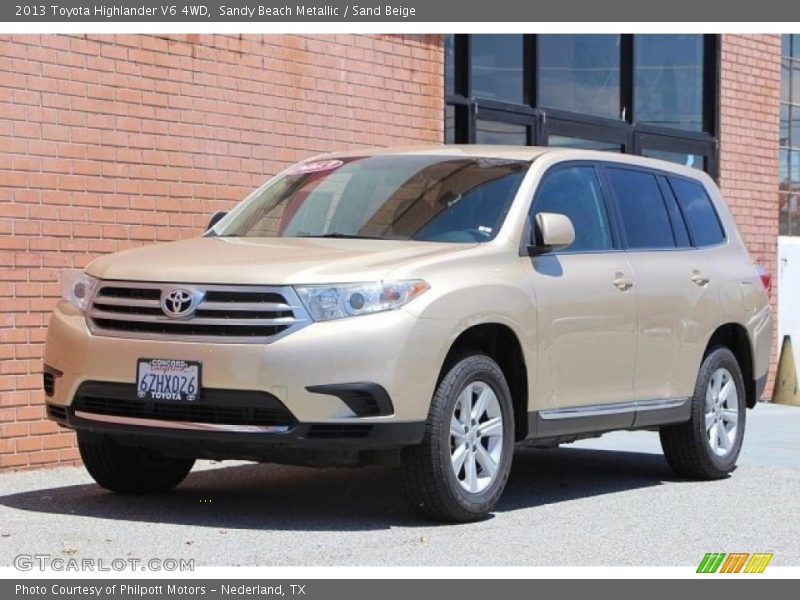 Sandy Beach Metallic / Sand Beige 2013 Toyota Highlander V6 4WD