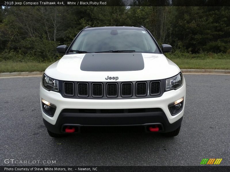 White / Black/Ruby Red 2018 Jeep Compass Trailhawk 4x4