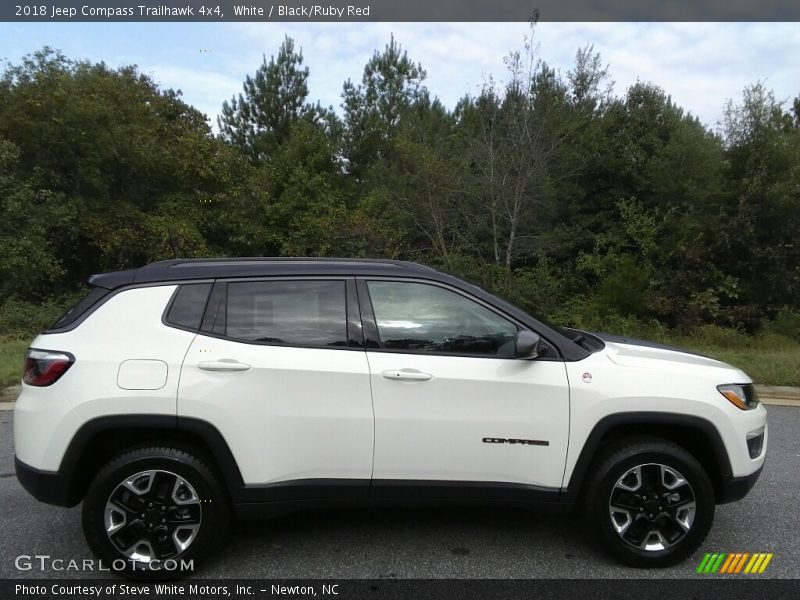 White / Black/Ruby Red 2018 Jeep Compass Trailhawk 4x4
