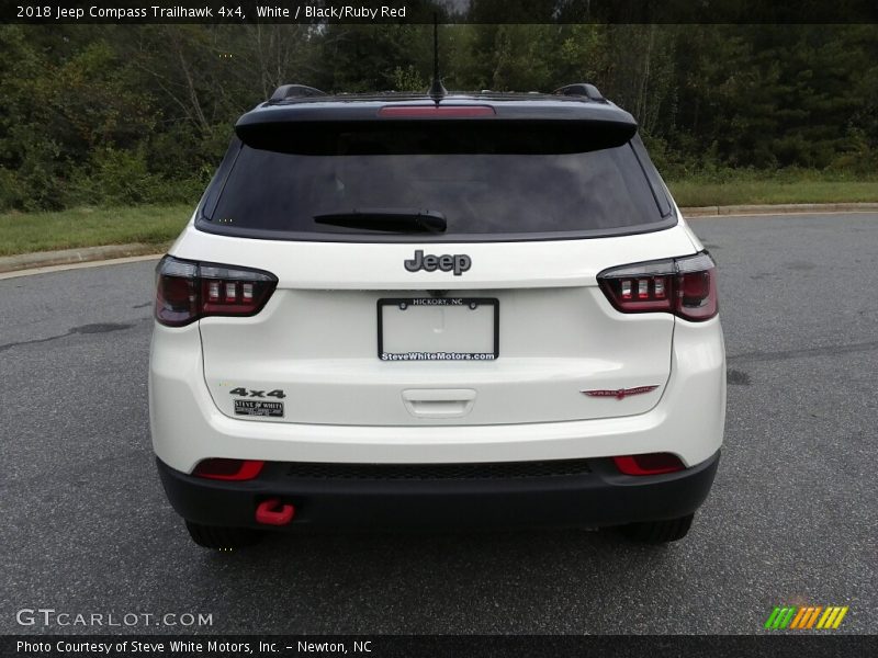 White / Black/Ruby Red 2018 Jeep Compass Trailhawk 4x4