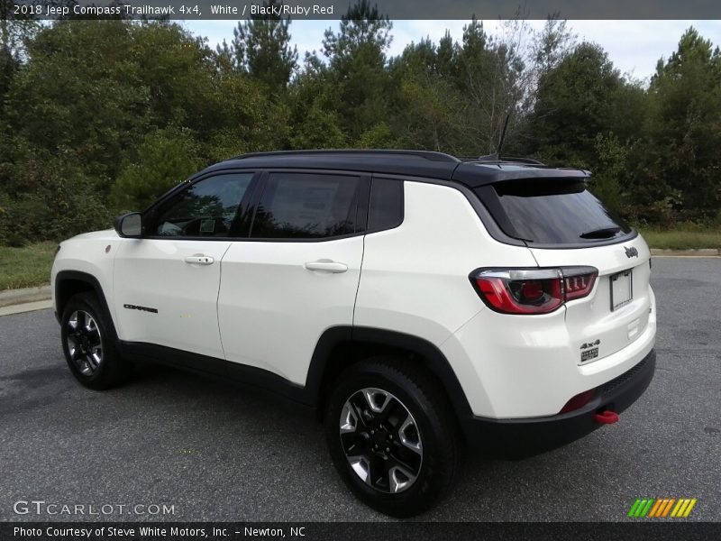 White / Black/Ruby Red 2018 Jeep Compass Trailhawk 4x4