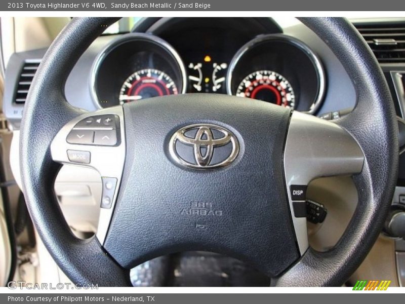 Sandy Beach Metallic / Sand Beige 2013 Toyota Highlander V6 4WD