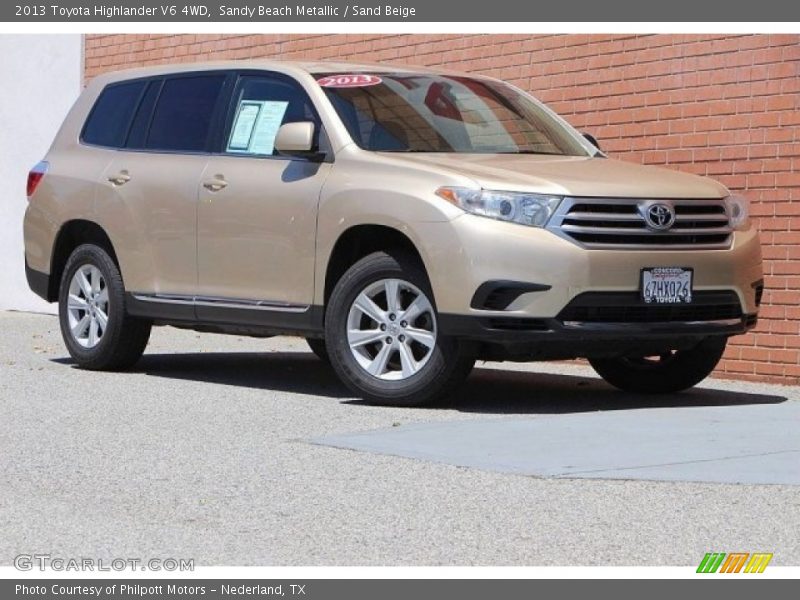 Sandy Beach Metallic / Sand Beige 2013 Toyota Highlander V6 4WD