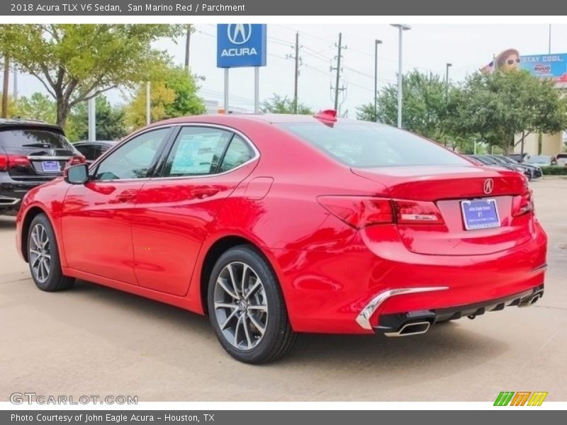 San Marino Red / Parchment 2018 Acura TLX V6 Sedan