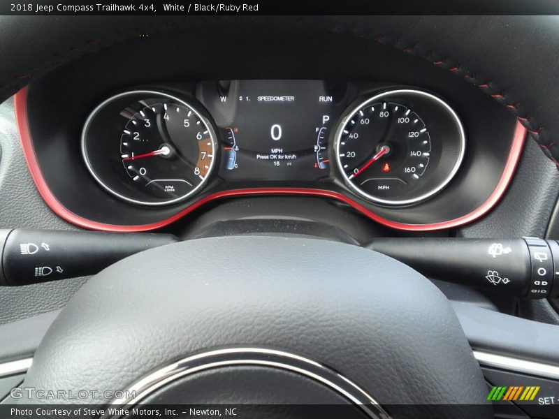 White / Black/Ruby Red 2018 Jeep Compass Trailhawk 4x4