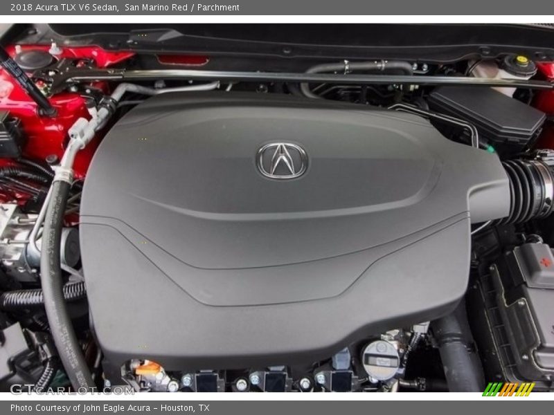 San Marino Red / Parchment 2018 Acura TLX V6 Sedan