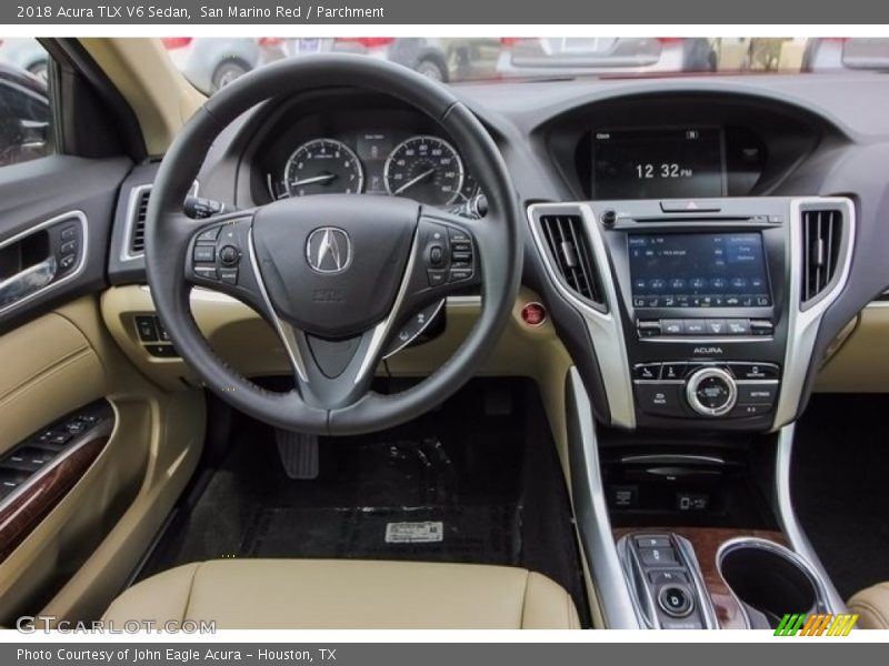 San Marino Red / Parchment 2018 Acura TLX V6 Sedan
