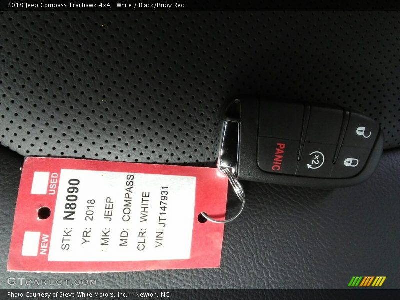 White / Black/Ruby Red 2018 Jeep Compass Trailhawk 4x4