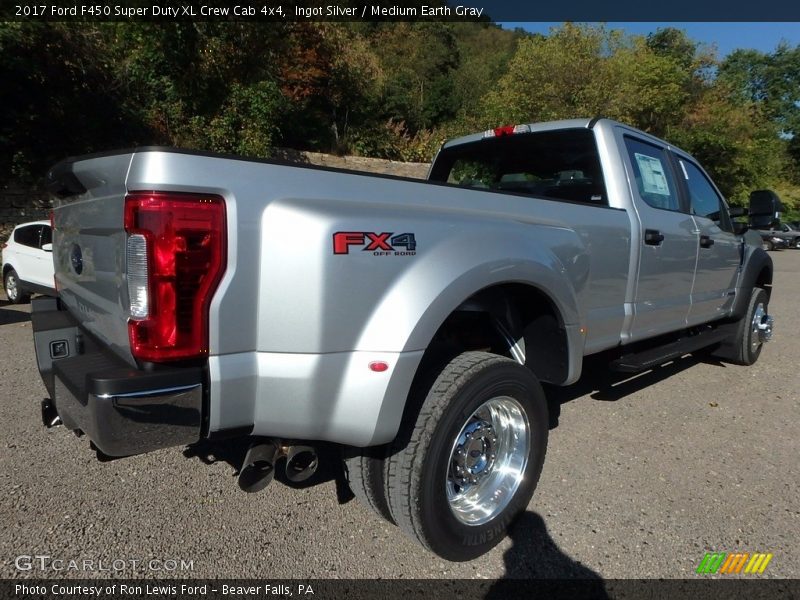 Ingot Silver / Medium Earth Gray 2017 Ford F450 Super Duty XL Crew Cab 4x4