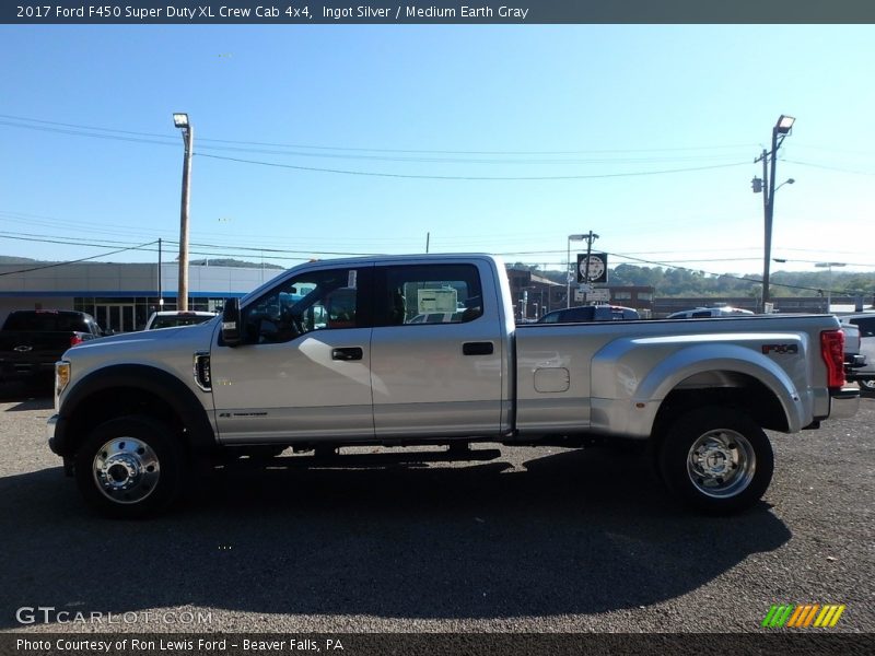 Ingot Silver / Medium Earth Gray 2017 Ford F450 Super Duty XL Crew Cab 4x4