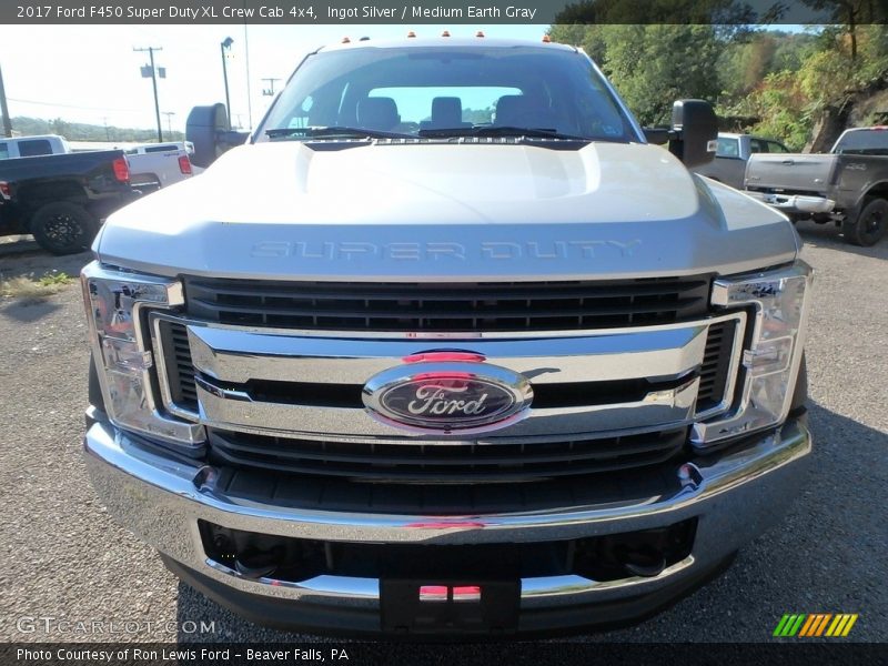 Ingot Silver / Medium Earth Gray 2017 Ford F450 Super Duty XL Crew Cab 4x4