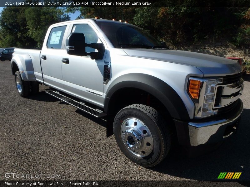 Ingot Silver / Medium Earth Gray 2017 Ford F450 Super Duty XL Crew Cab 4x4