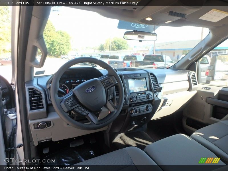 Ingot Silver / Medium Earth Gray 2017 Ford F450 Super Duty XL Crew Cab 4x4