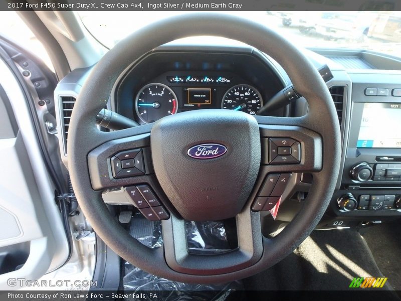 Ingot Silver / Medium Earth Gray 2017 Ford F450 Super Duty XL Crew Cab 4x4