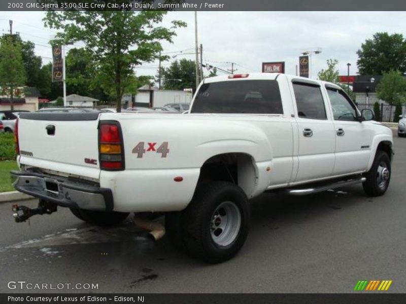 Summit White / Pewter 2002 GMC Sierra 3500 SLE Crew Cab 4x4 Dually