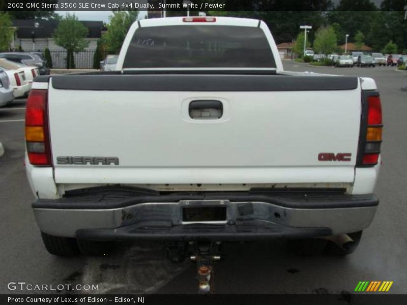 Summit White / Pewter 2002 GMC Sierra 3500 SLE Crew Cab 4x4 Dually