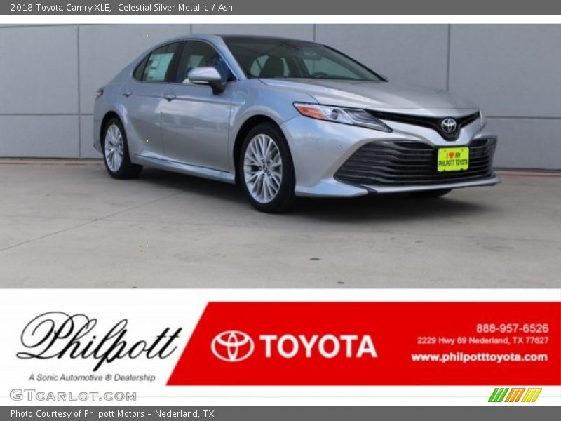 Celestial Silver Metallic / Ash 2018 Toyota Camry XLE
