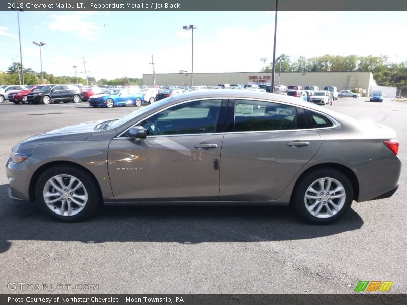 Pepperdust Metallic / Jet Black 2018 Chevrolet Malibu LT