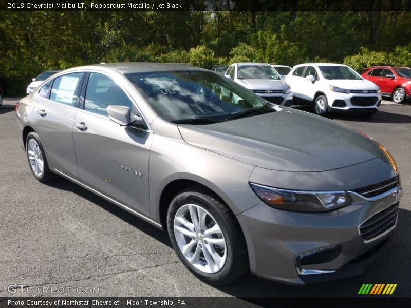 Pepperdust Metallic / Jet Black 2018 Chevrolet Malibu LT