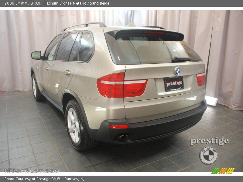 Platinum Bronze Metallic / Sand Beige 2008 BMW X5 3.0si