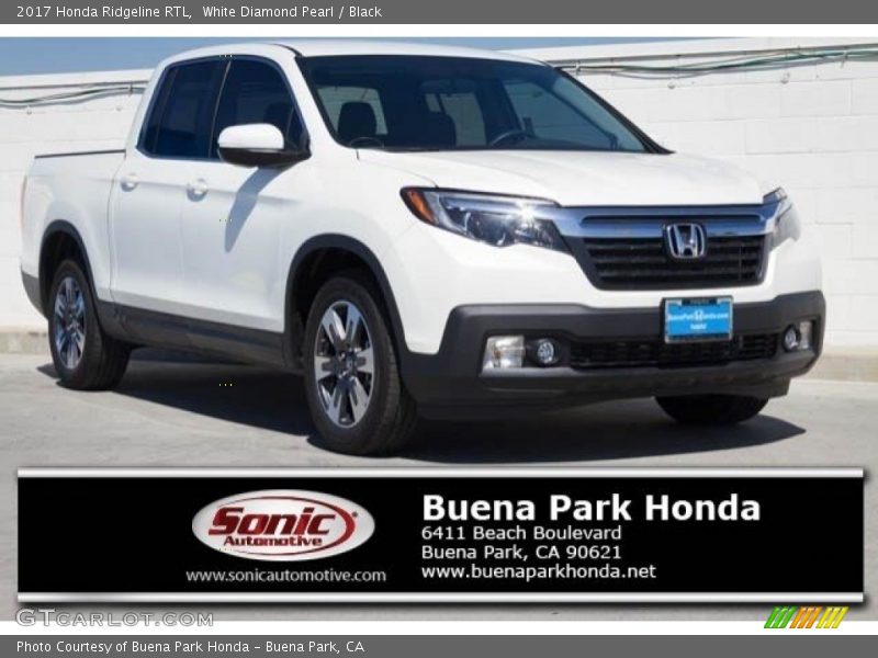 White Diamond Pearl / Black 2017 Honda Ridgeline RTL