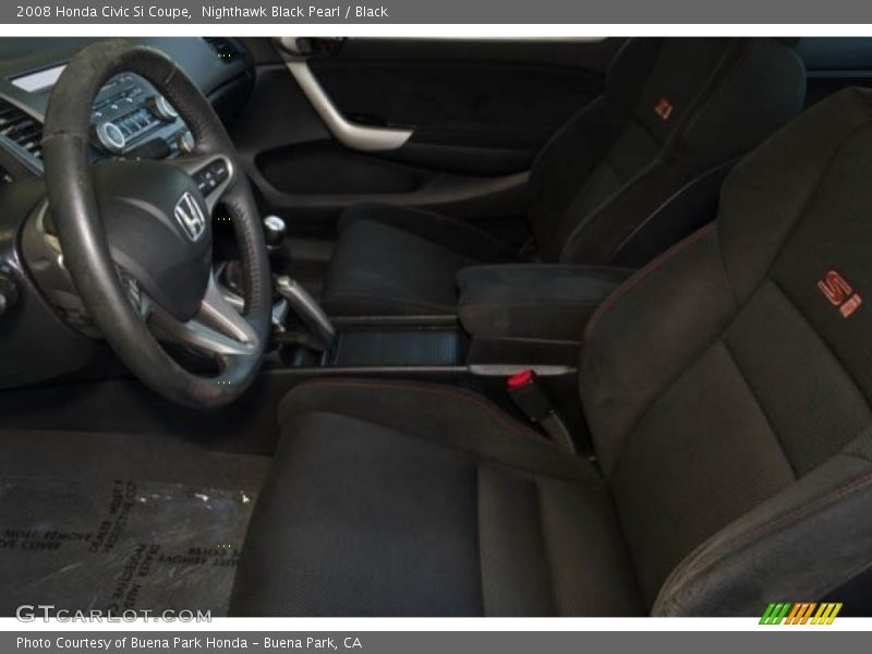 Nighthawk Black Pearl / Black 2008 Honda Civic Si Coupe