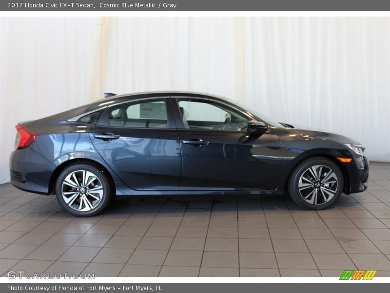 Cosmic Blue Metallic / Gray 2017 Honda Civic EX-T Sedan