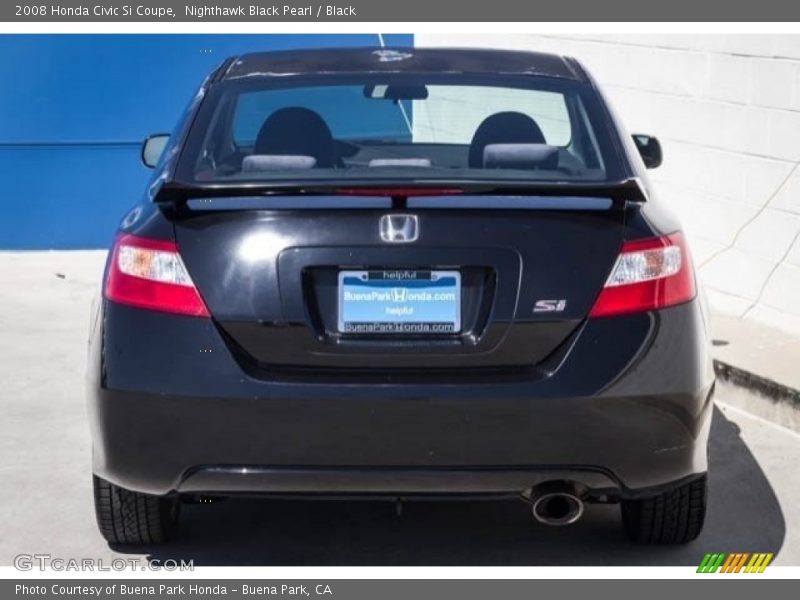 Nighthawk Black Pearl / Black 2008 Honda Civic Si Coupe