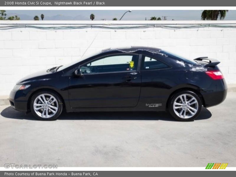 Nighthawk Black Pearl / Black 2008 Honda Civic Si Coupe