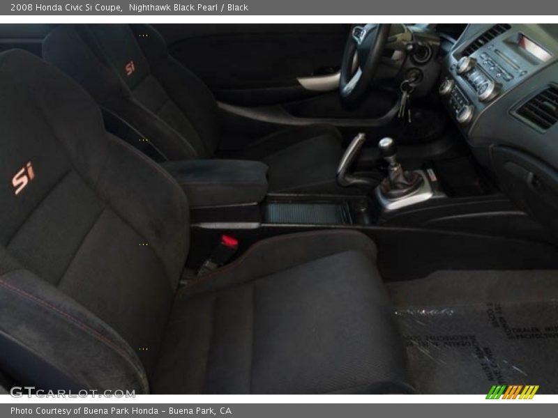 Nighthawk Black Pearl / Black 2008 Honda Civic Si Coupe