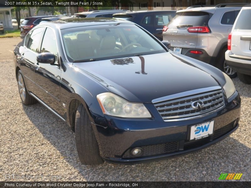 Twilight Blue Pearl / Stone 2007 Infiniti M 35x Sedan