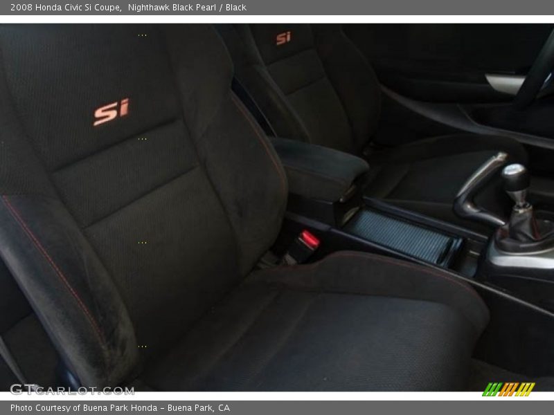 Nighthawk Black Pearl / Black 2008 Honda Civic Si Coupe