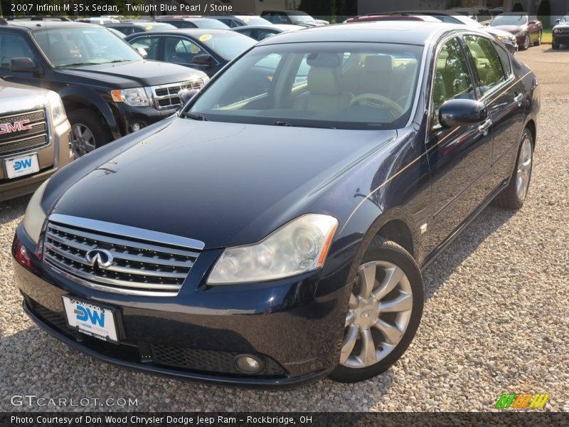 Twilight Blue Pearl / Stone 2007 Infiniti M 35x Sedan