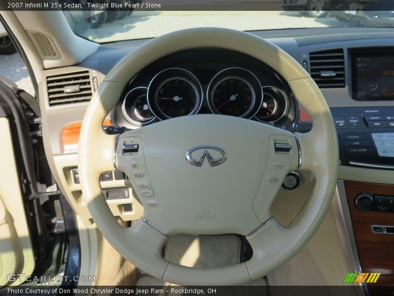 Twilight Blue Pearl / Stone 2007 Infiniti M 35x Sedan