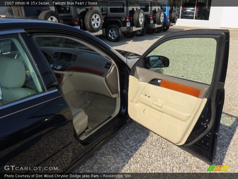 Twilight Blue Pearl / Stone 2007 Infiniti M 35x Sedan