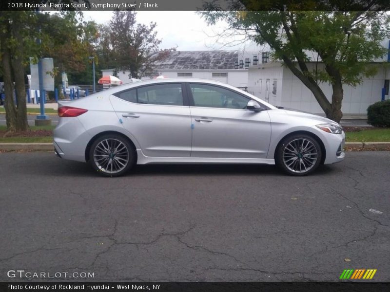 Symphony Silver / Black 2018 Hyundai Elantra Sport