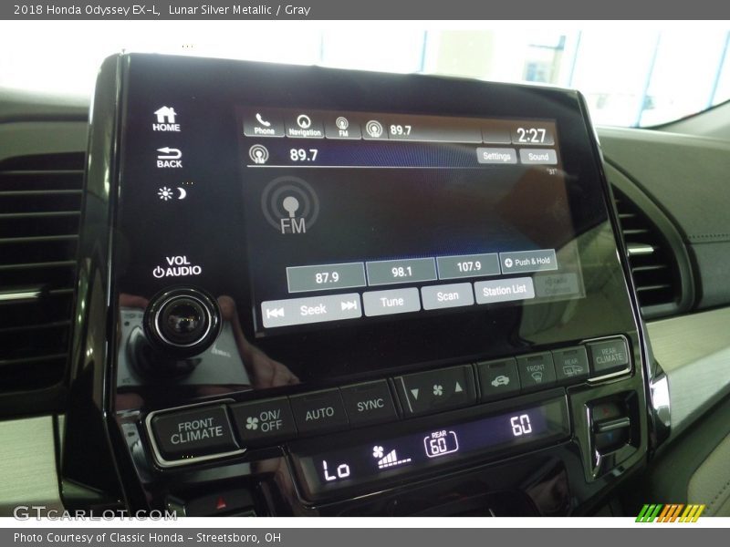 Lunar Silver Metallic / Gray 2018 Honda Odyssey EX-L