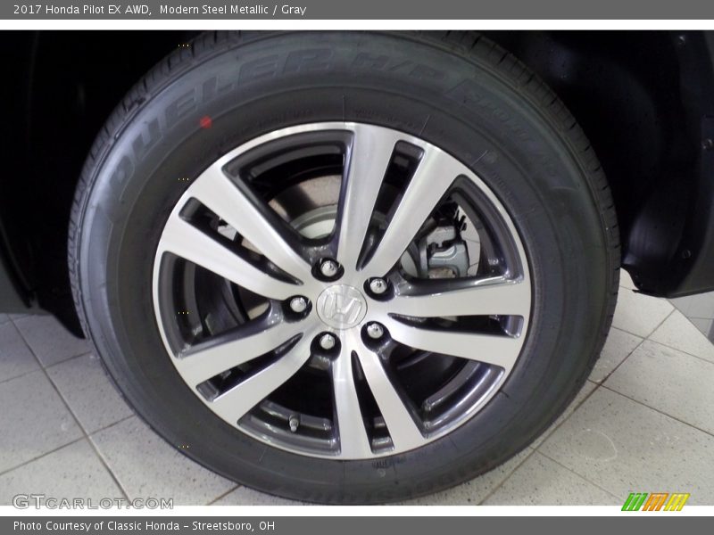 Modern Steel Metallic / Gray 2017 Honda Pilot EX AWD