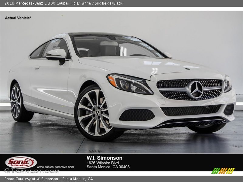 Polar White / Silk Beige/Black 2018 Mercedes-Benz C 300 Coupe