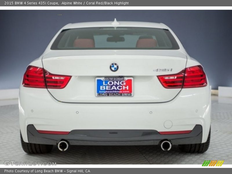 Alpine White / Coral Red/Black Highlight 2015 BMW 4 Series 435i Coupe