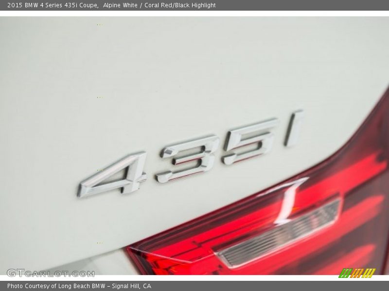 Alpine White / Coral Red/Black Highlight 2015 BMW 4 Series 435i Coupe