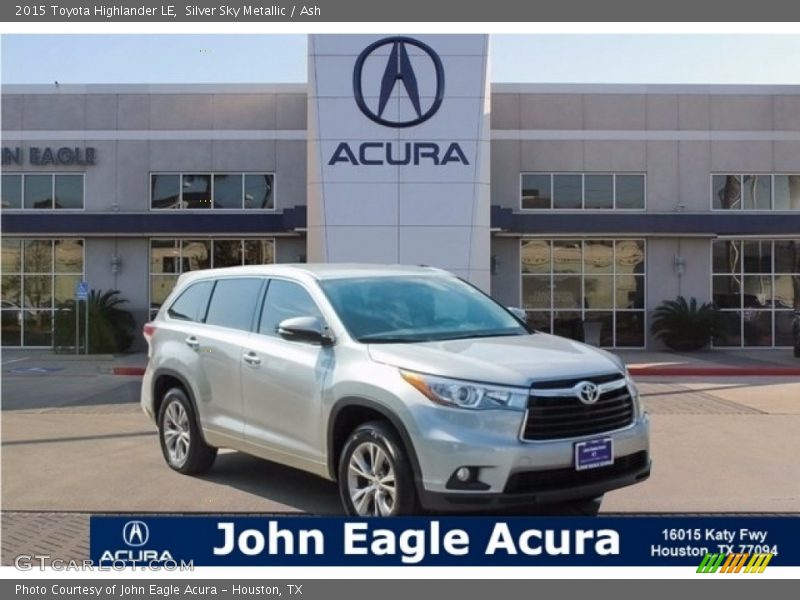 Silver Sky Metallic / Ash 2015 Toyota Highlander LE