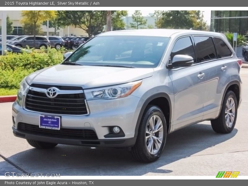 Silver Sky Metallic / Ash 2015 Toyota Highlander LE