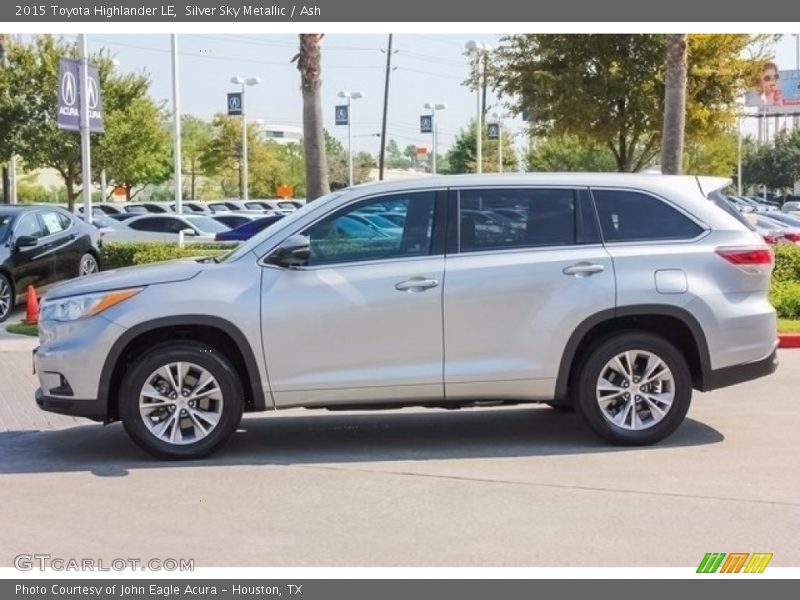 Silver Sky Metallic / Ash 2015 Toyota Highlander LE