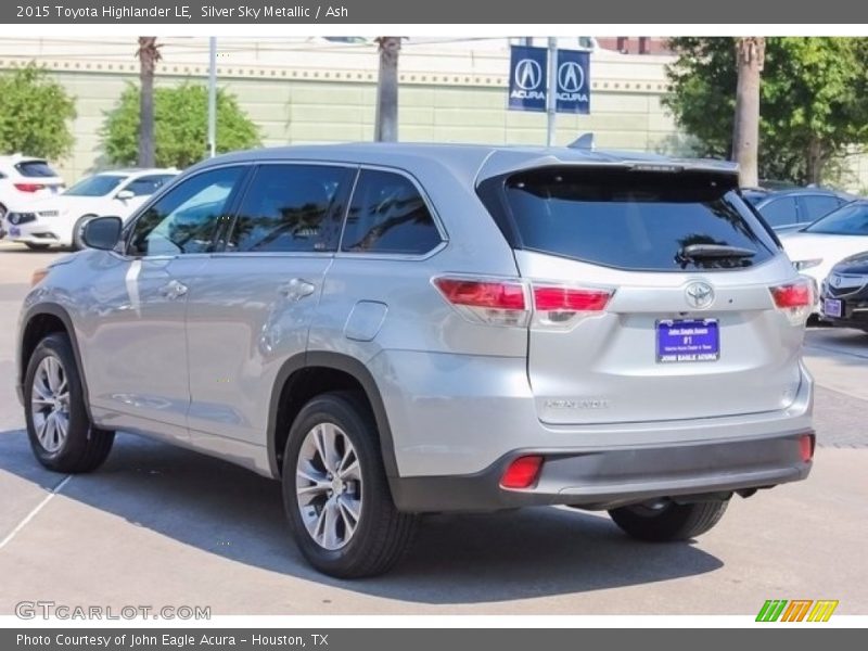 Silver Sky Metallic / Ash 2015 Toyota Highlander LE