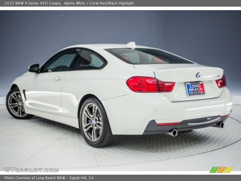 Alpine White / Coral Red/Black Highlight 2015 BMW 4 Series 435i Coupe