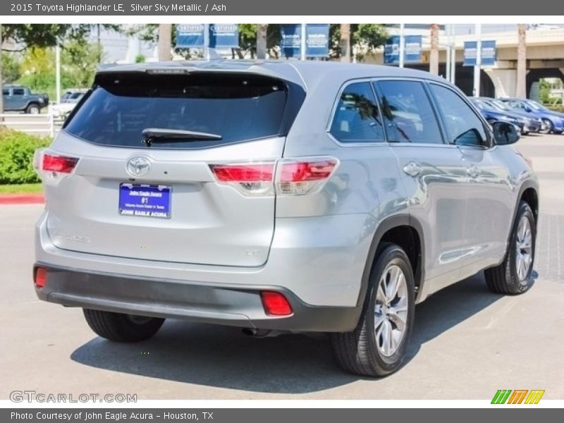Silver Sky Metallic / Ash 2015 Toyota Highlander LE
