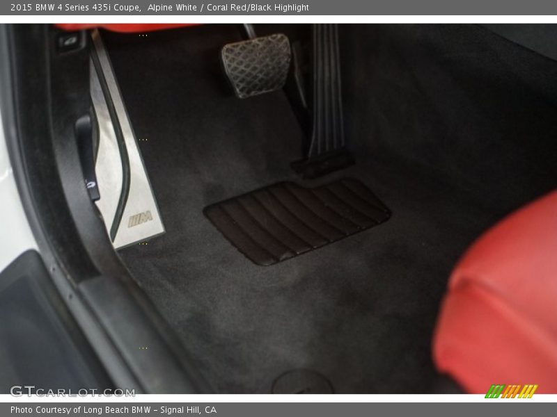Alpine White / Coral Red/Black Highlight 2015 BMW 4 Series 435i Coupe