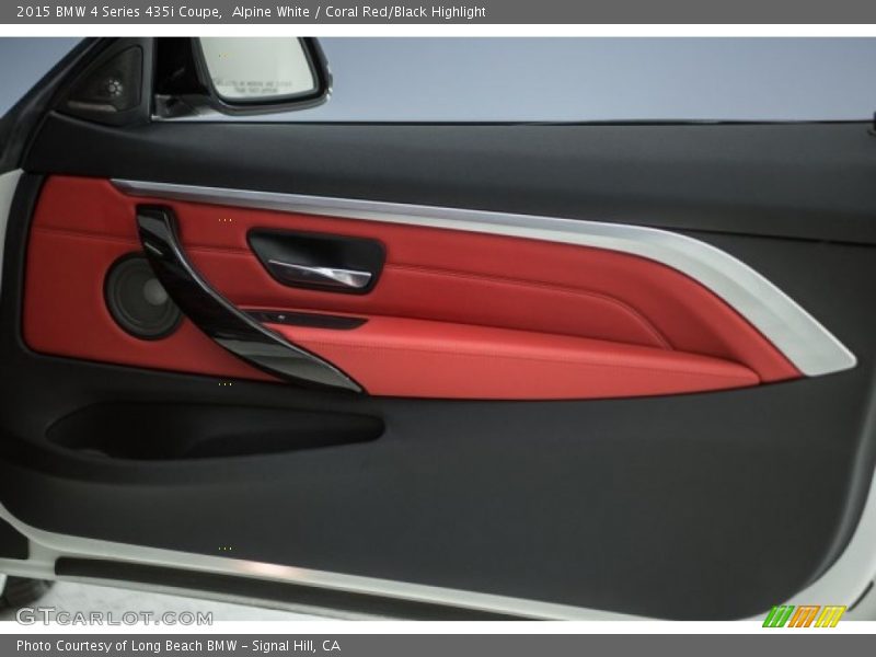 Alpine White / Coral Red/Black Highlight 2015 BMW 4 Series 435i Coupe