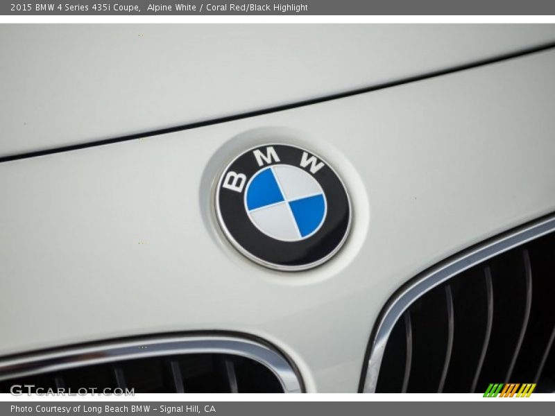 Alpine White / Coral Red/Black Highlight 2015 BMW 4 Series 435i Coupe